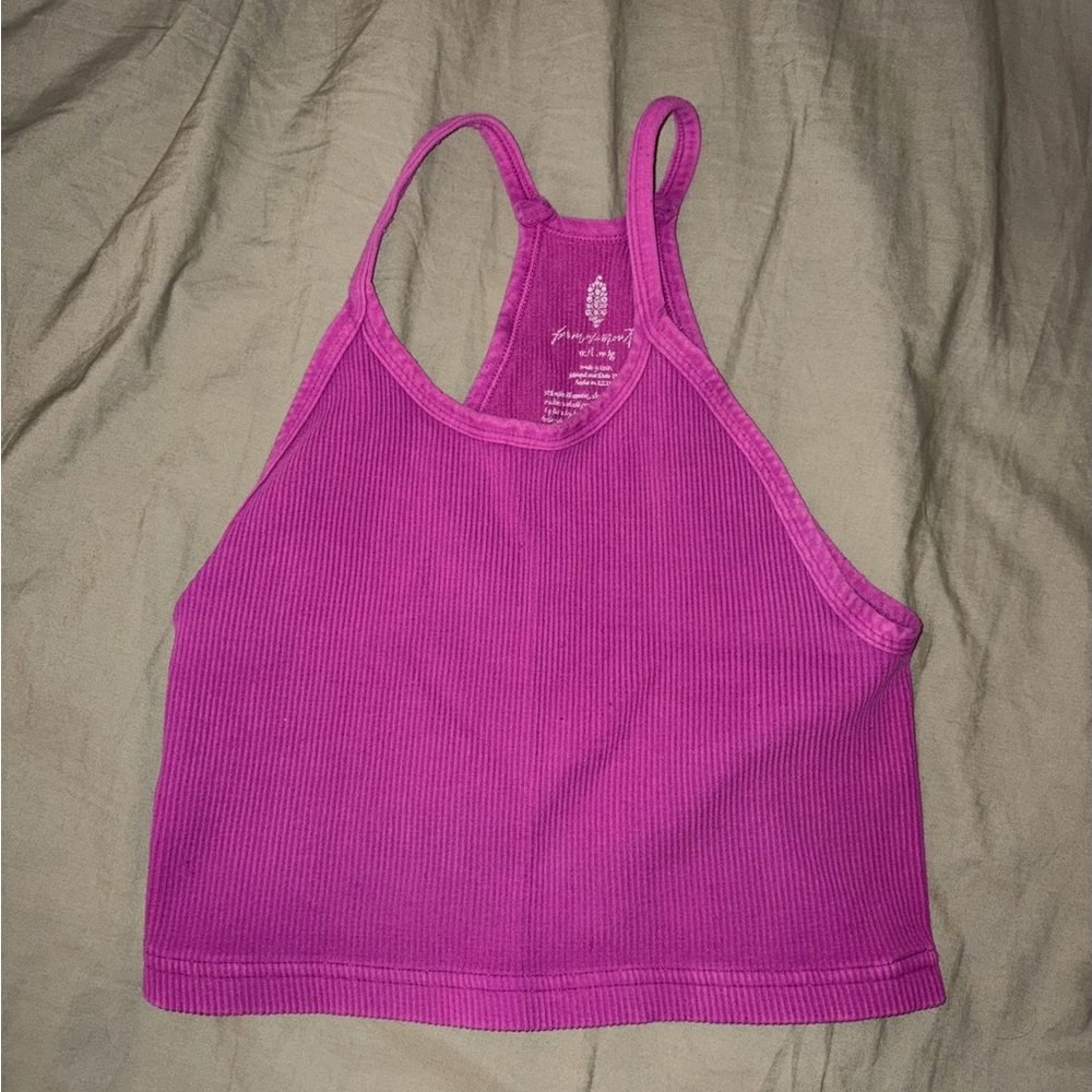 Pink Happiness Runs Crop Tank FP Movement